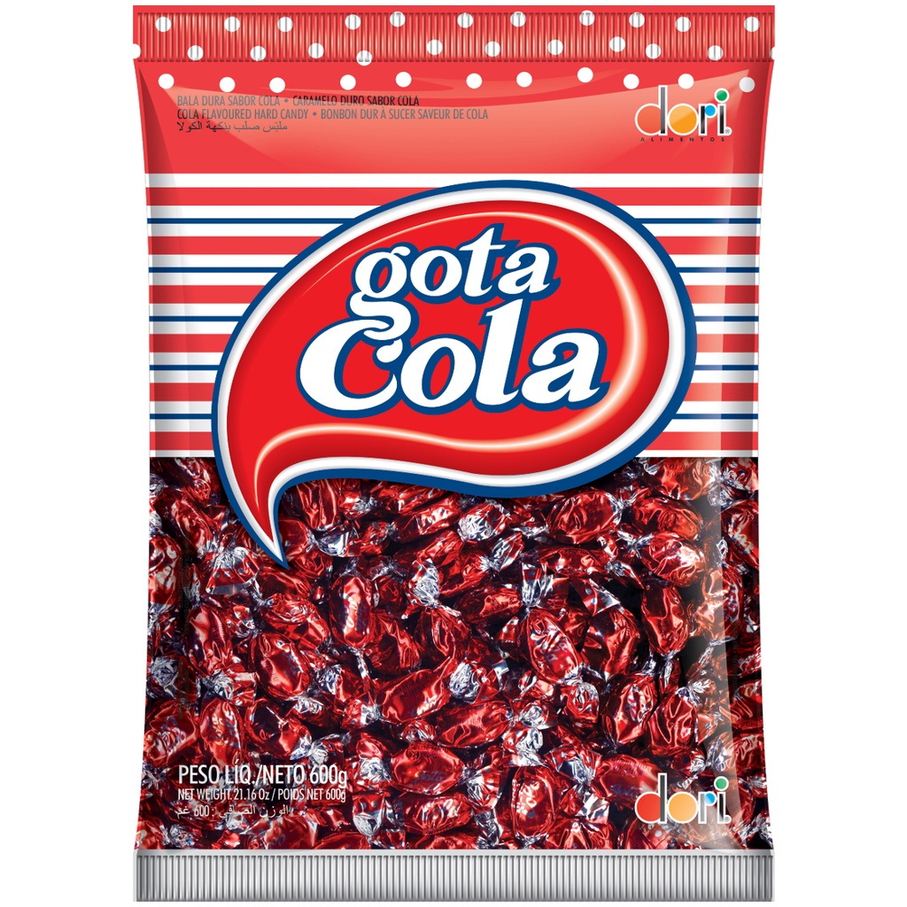 Bala Dura Gota Cola Sabor Coca Cola 600g - Dori