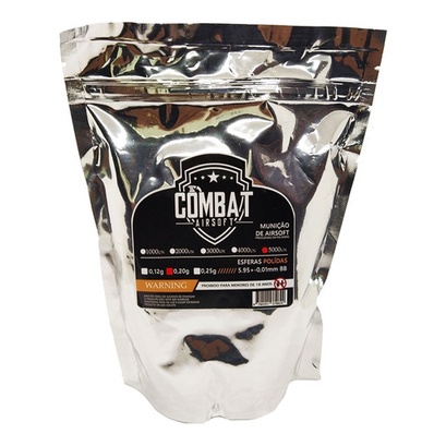 Esferas Bbs Airsoft 0.20g 5000un 6mm - Combat em Oferta na Shopee