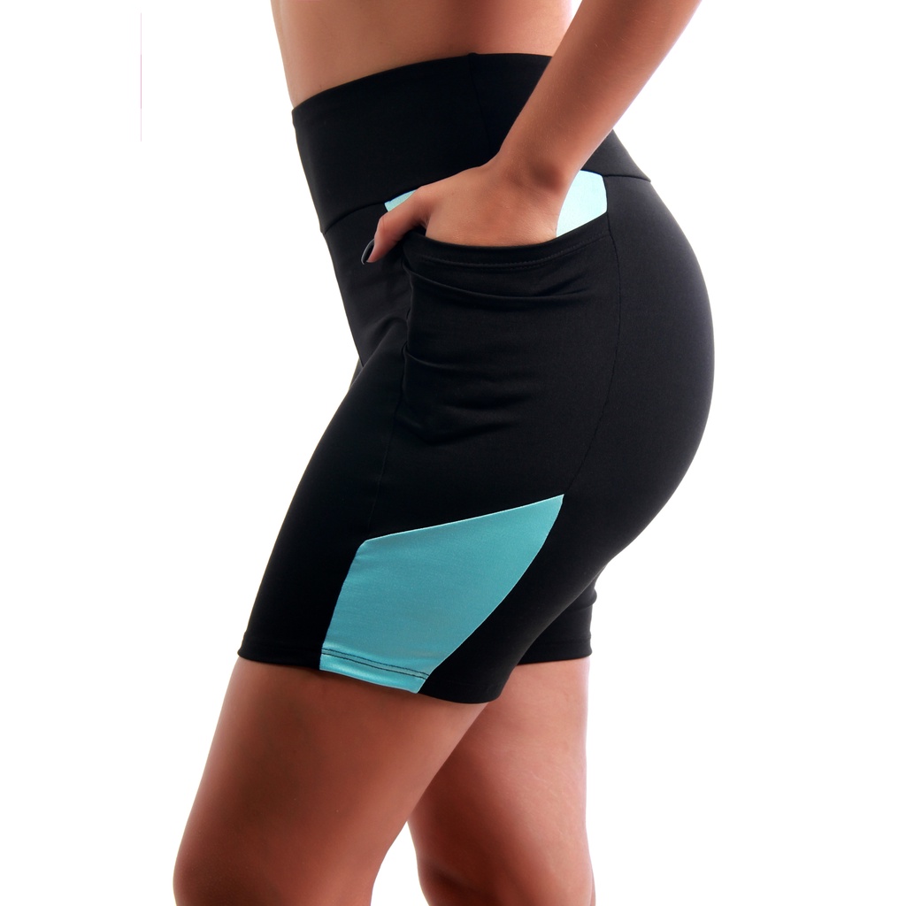 Bermuda Fitness Com Bolso Lateral Academia lançamento verão 10869 em Oferta na Shopee
