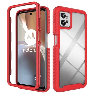 Para Motorola Moto G32 Capa Snap-on Transparente Anti-Queda Proteção