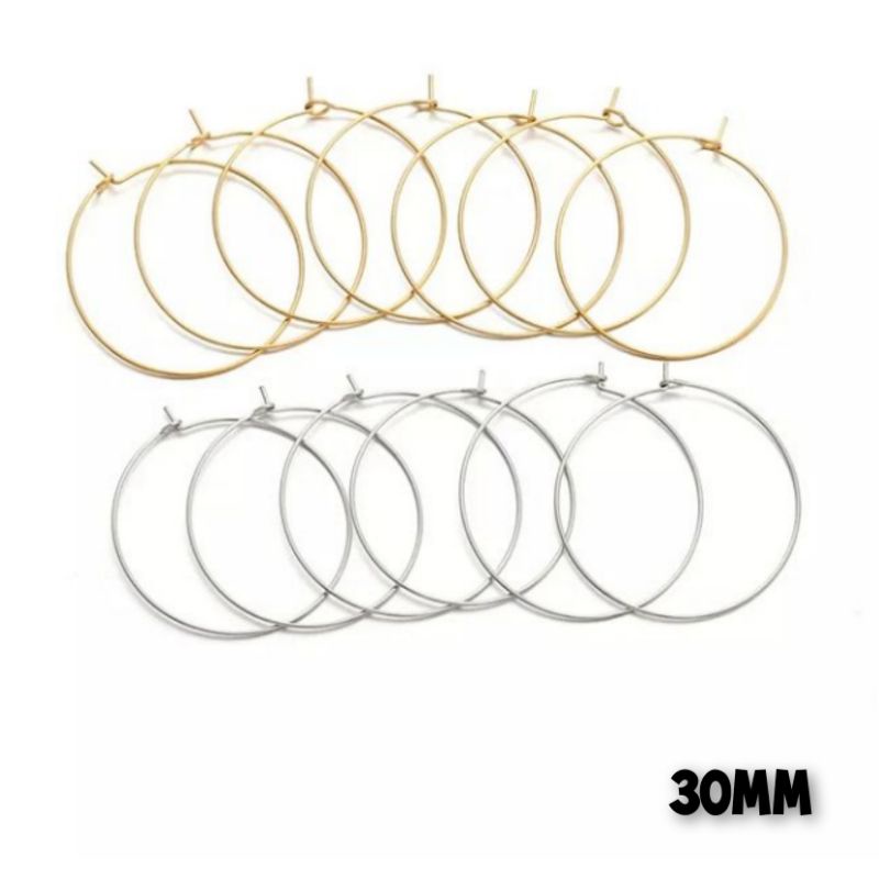 Argola Para Brinco - 30mm - 50 Peças Promoção