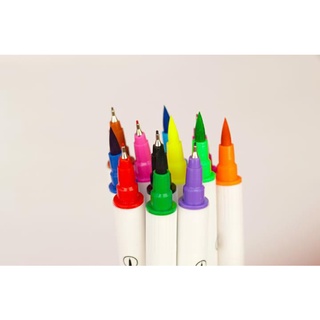 BRW Caneta Hidrográfica Com Duas Pontas - Brush Pen E Fineliner