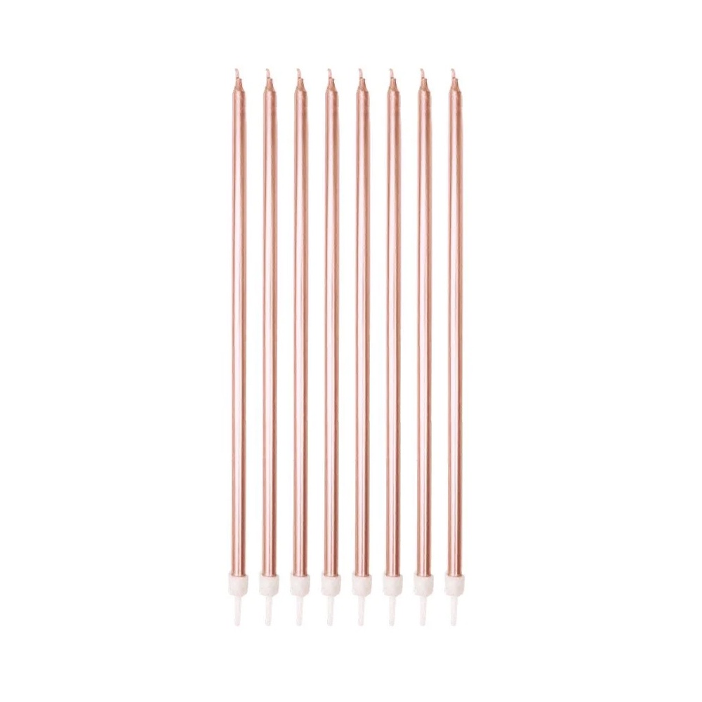 Vela Palito Gigante Metalizada Bronze - 08 Unidades  - Silver Festas - Rizzo - Home & Living