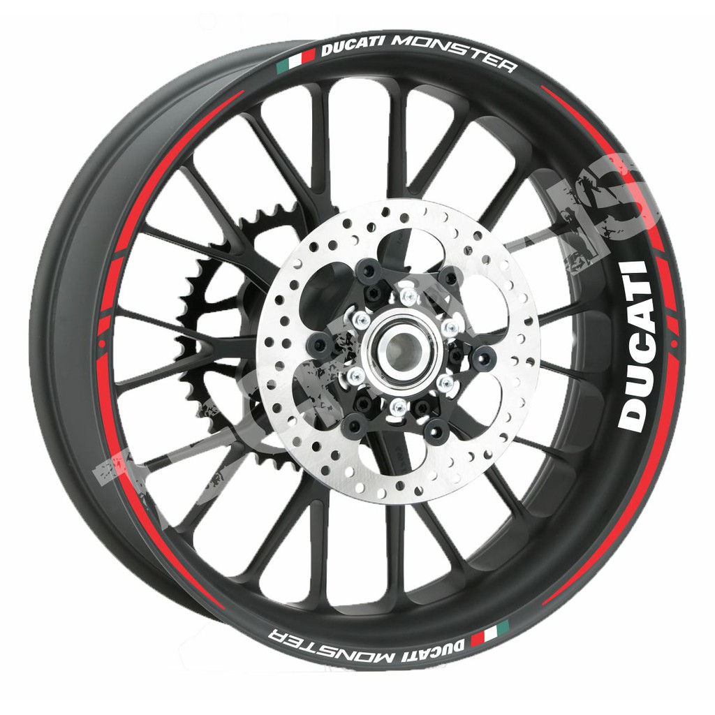 Adesivo para Roda de Moto Refletivo DUCATI MONSTER Orbital Duplo faixa fita