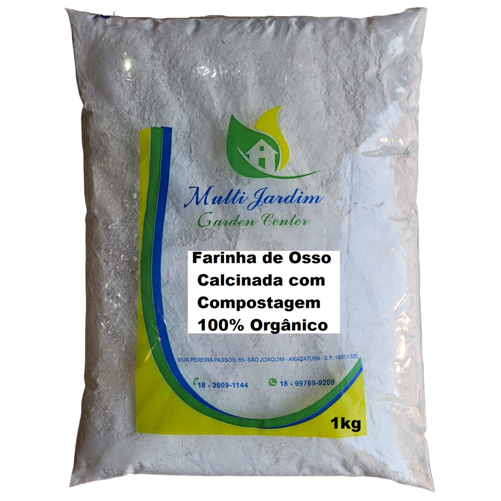1kg Farinha Calcinada com  Compostagem Adubo Orgânico Plantas Flores e Hortaliças em Oferta na Shopee