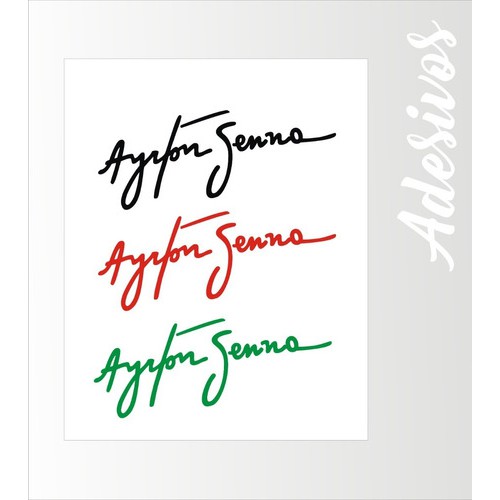 Kit 3 Vinil Adesivo Assinatura Ayrton Senna 15x6,5cm | Shopee Brasil