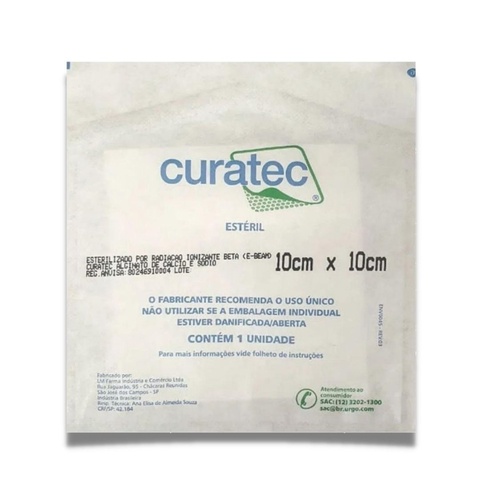 Curativo Estéril Absorvente Alginato De Cálcio E Sódio Mais Saúde 10cm x 10cm - Curatec