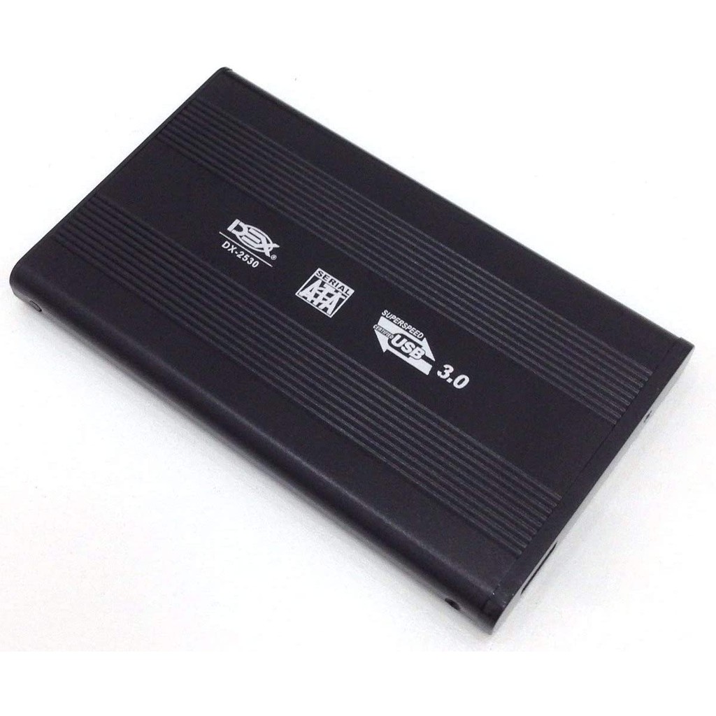 Case HD Externo 2.5” HDD USB 3.0 Preto + Cabo USB Pronta Entrega