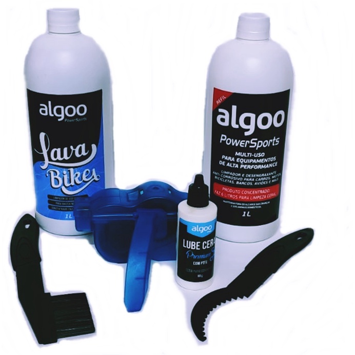 Kit Limpeza Manutençao Bicicleta Lubrificante bike Escovas Algoo desengraxante