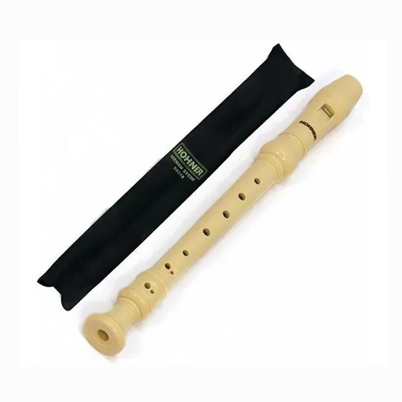 Flauta Doce Hohner B9318 Germânica Com Capa +vara Limpeza.