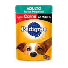 Pedigree Sachê Adulto Raças Pequenas cachorro Sabor Carne ao Molho para cães