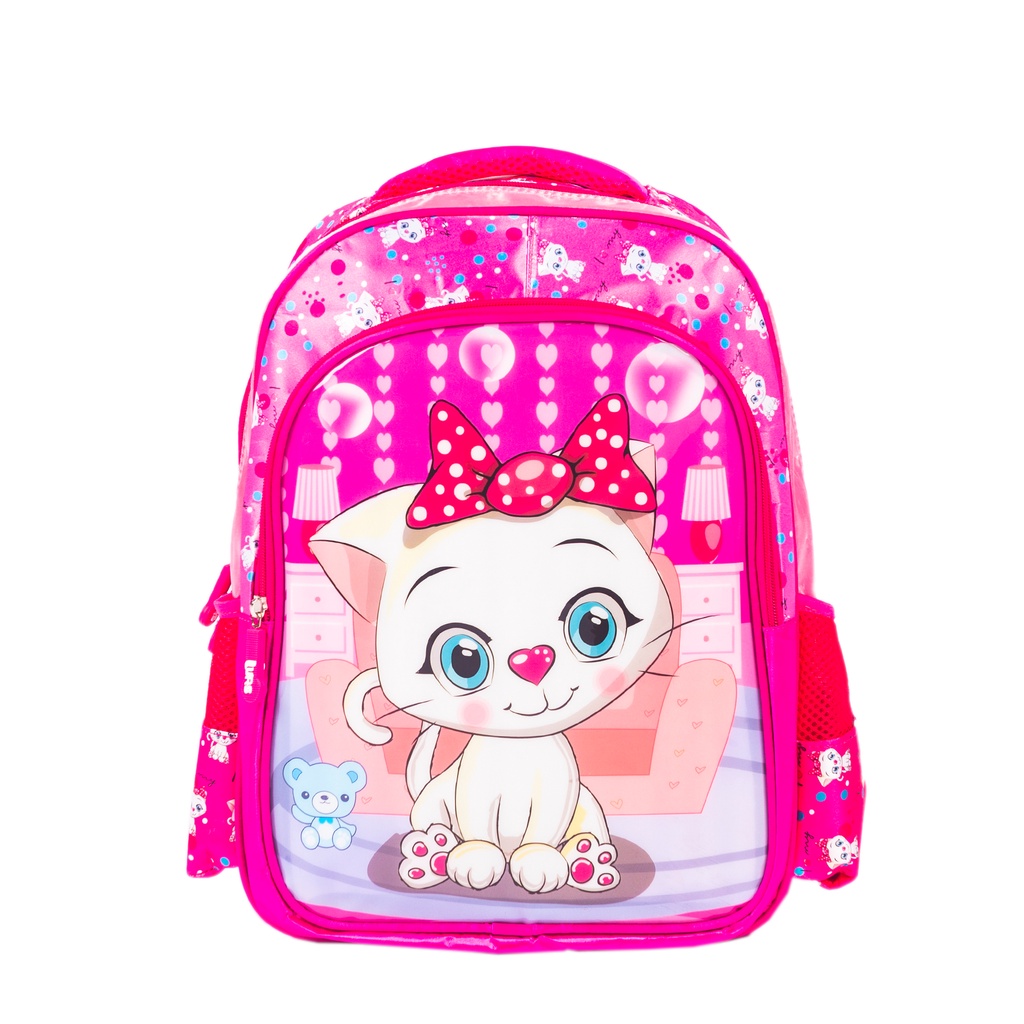 【Oferta por tempo limitado】Mochila Infantil Menina Escolar Bolsa Resistente Com Impressão do gato MA1319-GF
