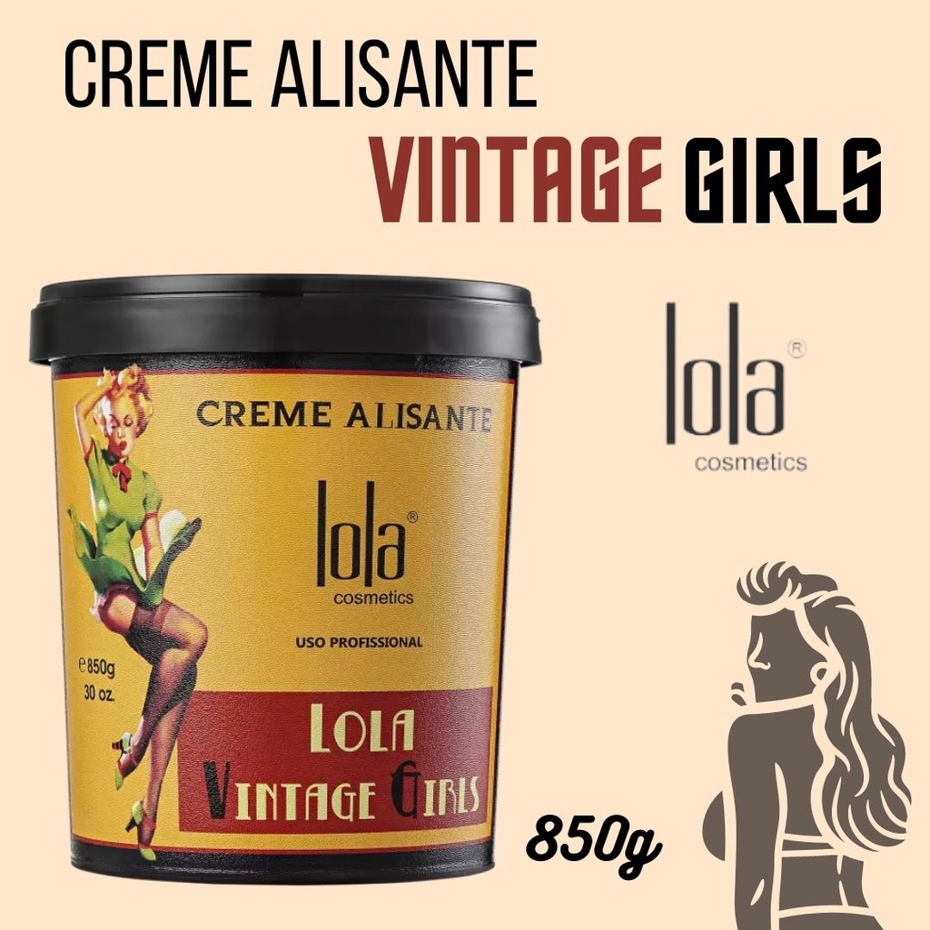 Creme Alisante Botox Vintage Girls Profissional Escova Progressiva E ...