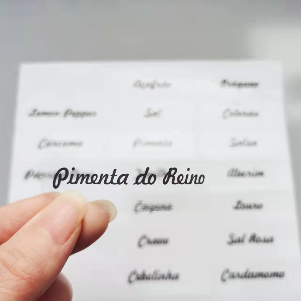 39 Etiquetas Para Potes e Vidros de Temperos Vinil Transparente  6x2cm em Oferta na Shopee
