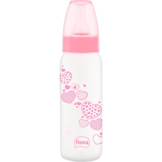 Mamadeira Bebê Bico Silicone Universal 240mL 0+ Meses Anatômico Antivazamento Fiona