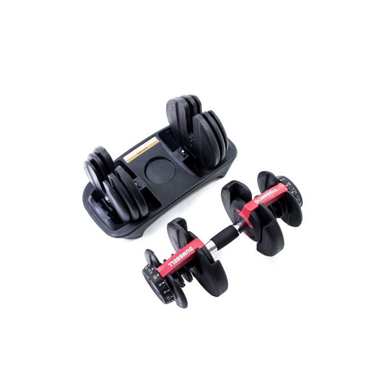 Dumbell Halter Ajustavel Wct Fitness Regulável Vermelho 24Kg Vermelho em Oferta na Shopee