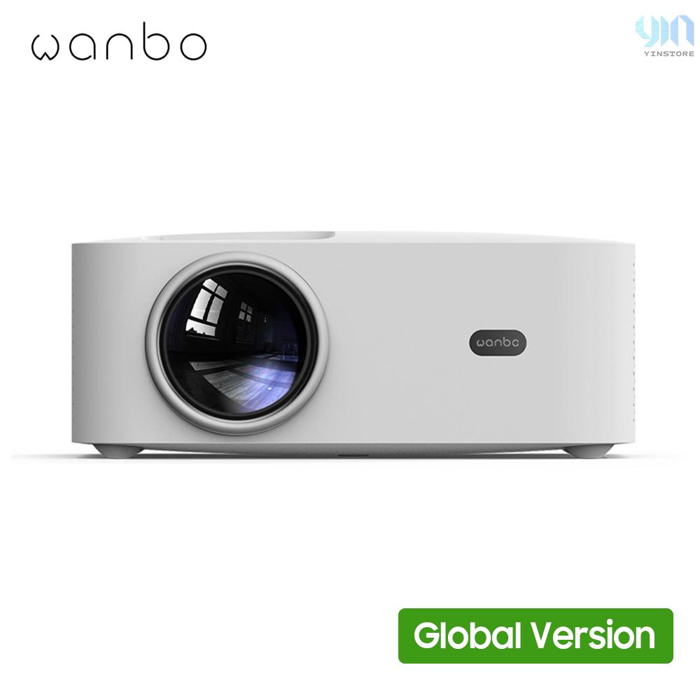Versão Global Wanbo X1 Projetor Versão Android 2.4g Wifi 1080p Lcd Claro Projeção Com Mtk Desempenho Estável / Full Lente De Vidro / Quatro Direcional Keystone Correção / Home Theater Com Av / Áudio / Hdmi / Portas Usb 110-240 V