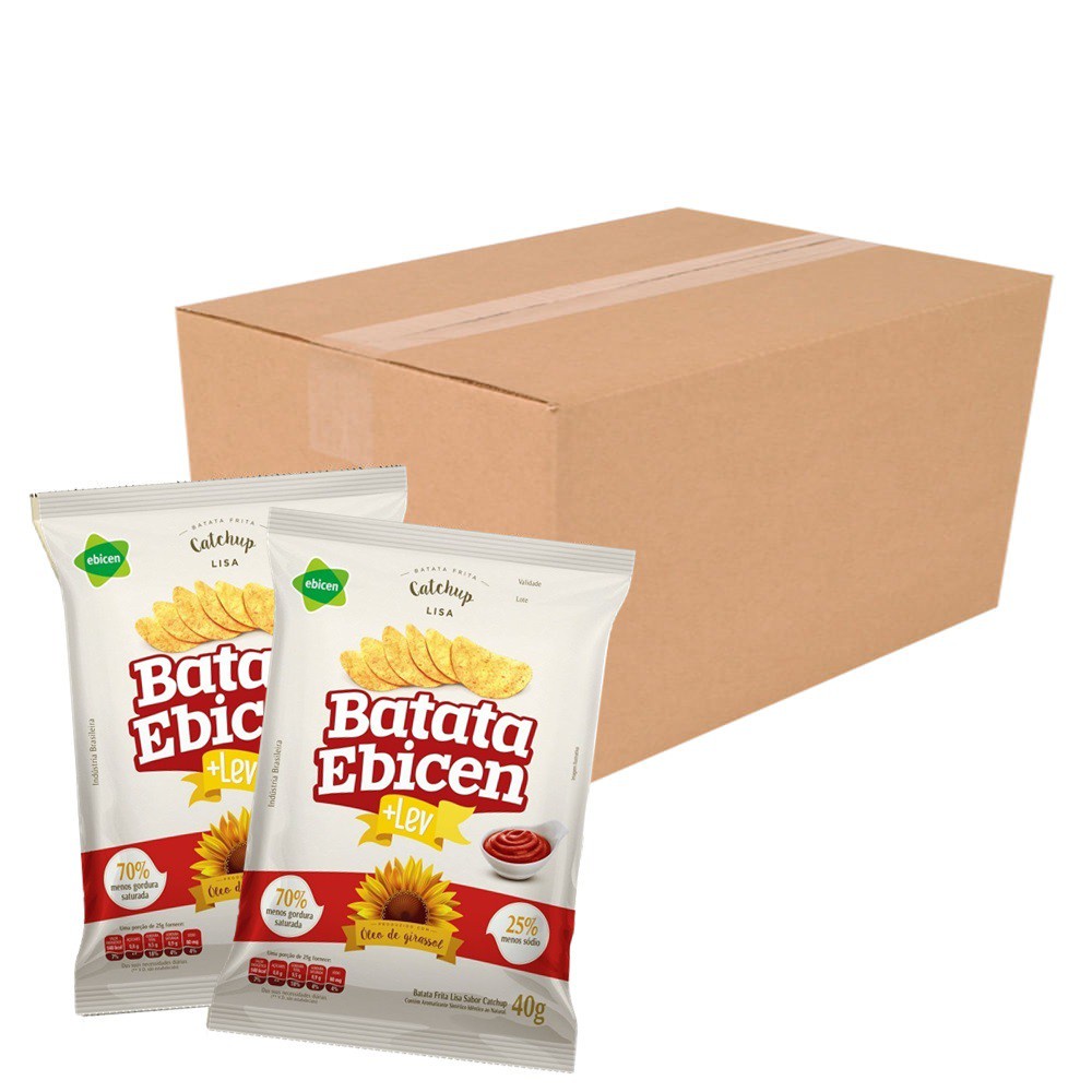 Kit Batata Sabor Catchup 40g C/10un Ebicen em Oferta na Shopee