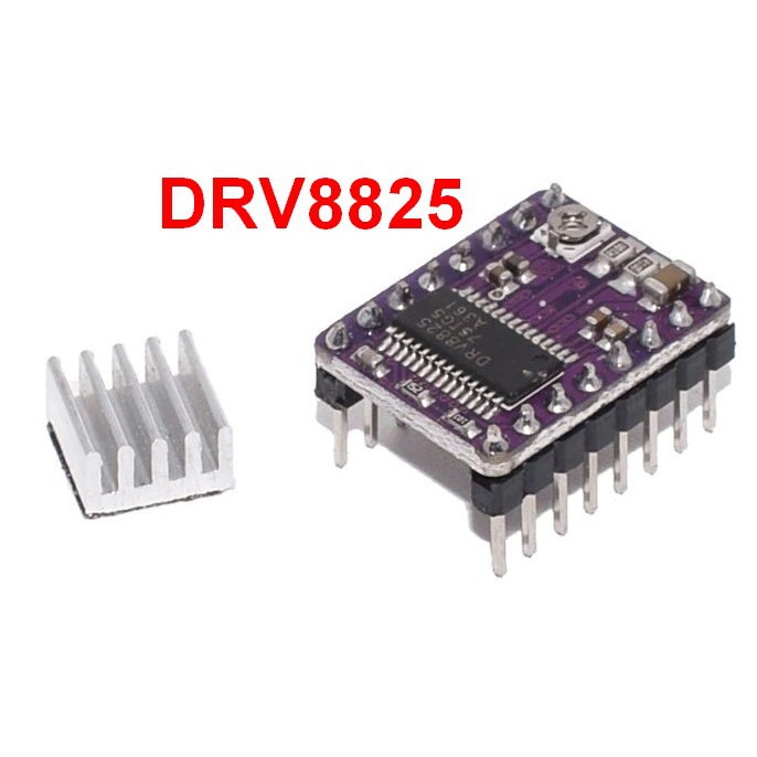 Módulo DRV8825 Driver motor de passo bipolar para CNC impressora 3D com dissipador de calor compatível A4988