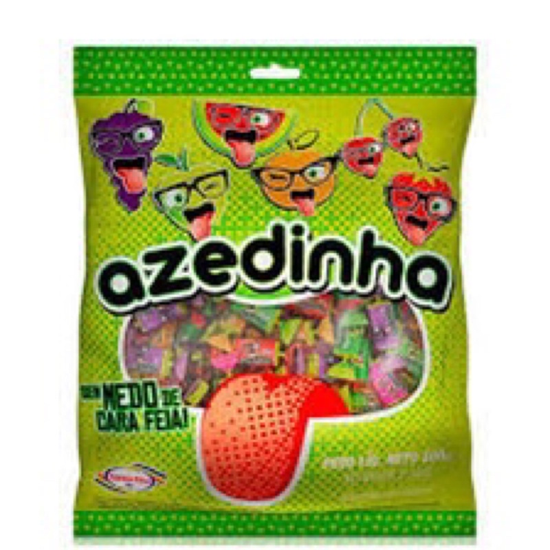 Bala Mastigável Azedinha Sortida 600g