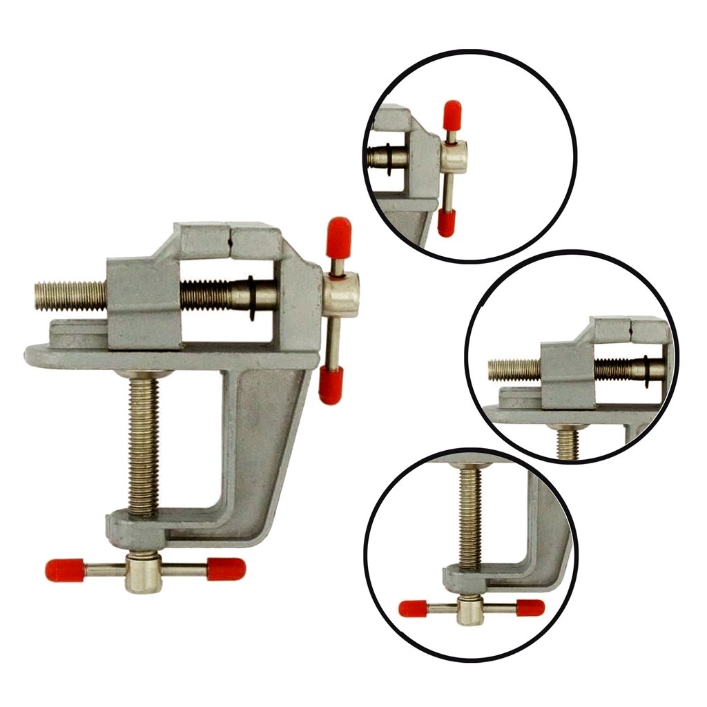 Mini Torno Morsa Mesa Bancada Aço Metal de 4" ideal para Bijuterias, Hobby, Marcenaria, Eletrônica e Modelismo