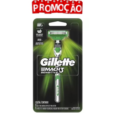 Gillette Mach3 - Sensitive - Aparelho de Barbear com Lamina Tripla ...