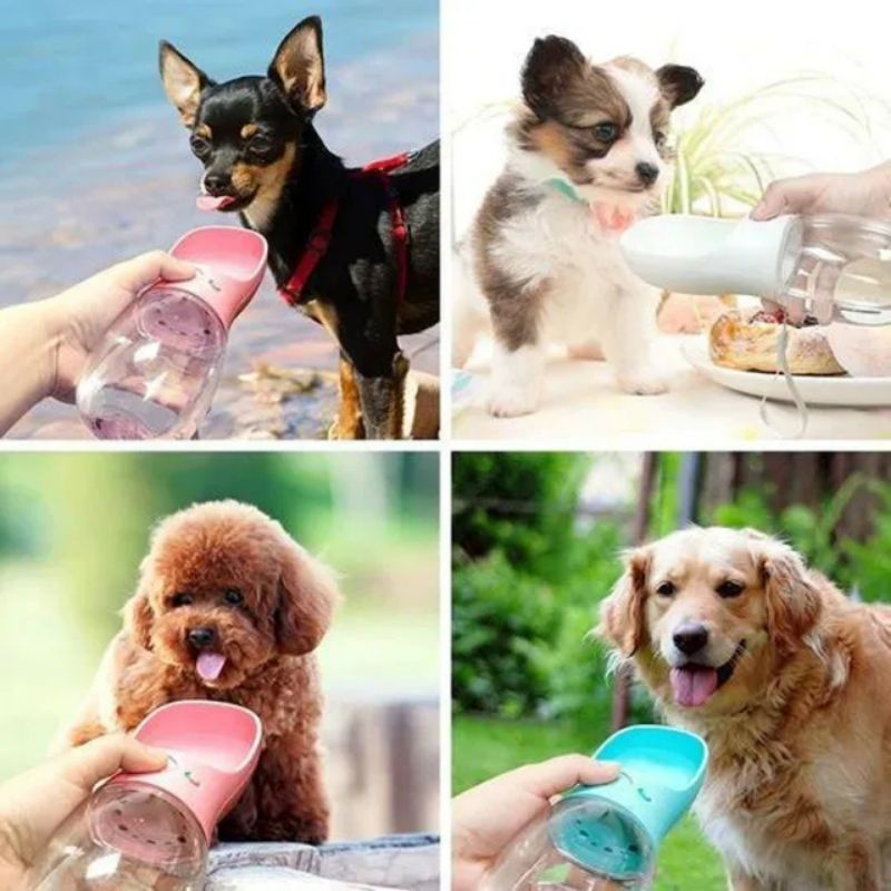 Garrafa Água Bebedouro 350ml Portátil Pet Cachorro Passeio