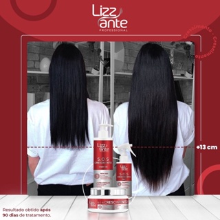 Kit SOS Crescimento Anti queda Preenche Falhas Combate Calvice Trata Alopécia Aumenta o Volume do Cabelo Combate Caspa e Oleosidade Hidrata Brilho Intenso Tratamento Capilar Lizz ante em Oferta na Shopee