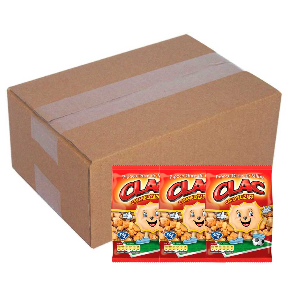 Pipoca Doce Caramelizada 50g c/30 - Clac
