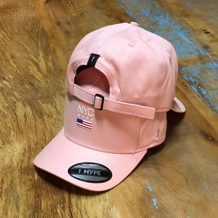 Boné bandeirinha NYC Hype New York City fita, strapback rosa