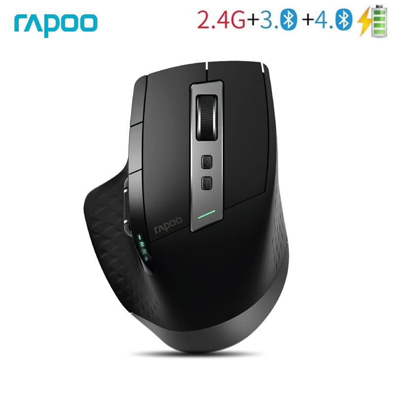 Rapoo Mt750L / Mt750S Mouse Sem Fio Recarregável Fácil Deswitch Entre Bluetooth E Dispositivos 2.4g Até 4 Para Pc E Mac