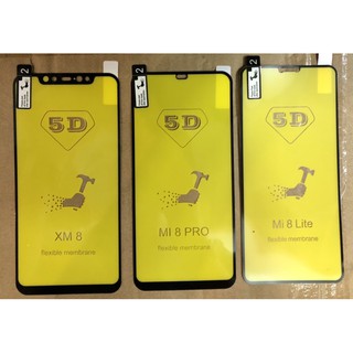 Película De Gel 5d NANO Xiaomi Mi 8 Pro / Mi 8 Lite / Mi 9 COM BORDA : Preto
