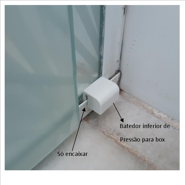 2 Batedor inferior Marrom para porta de box de vidro