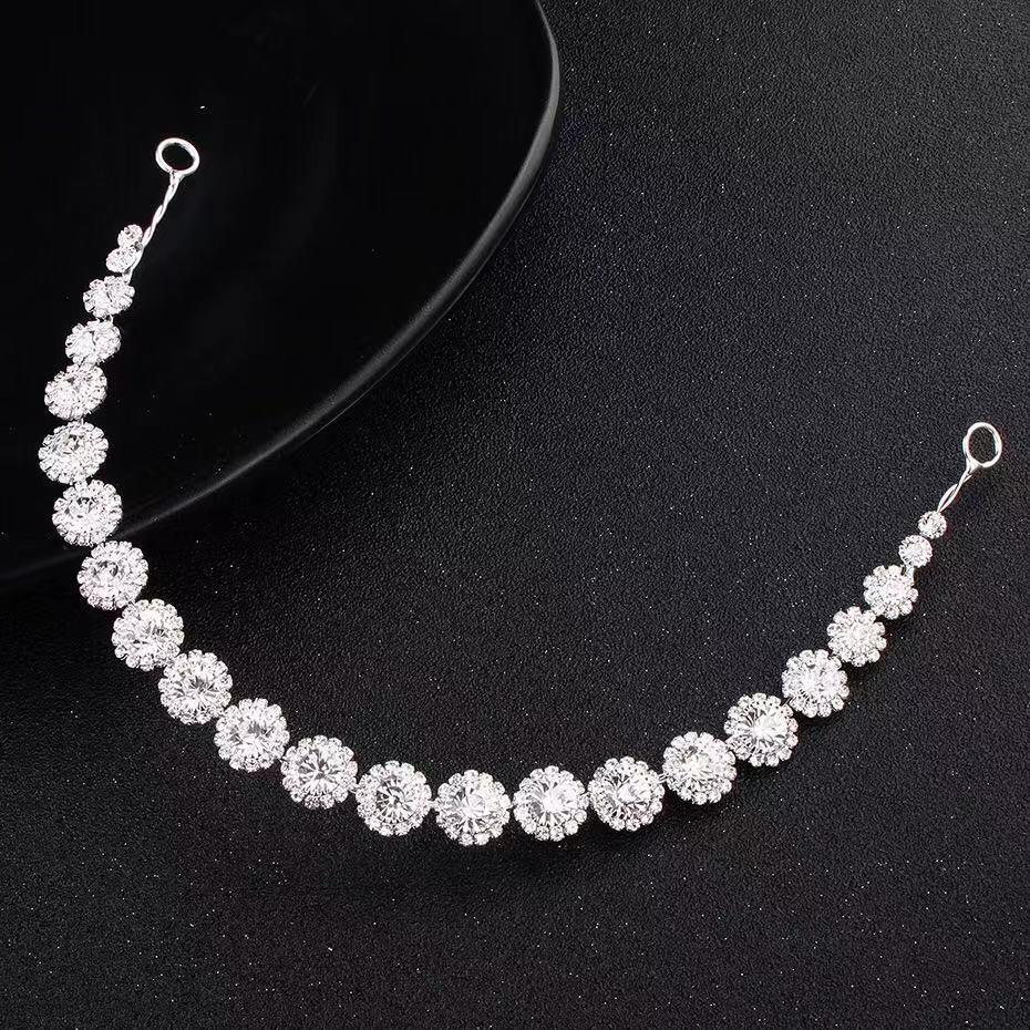 Tiara Zircônia Porta Coque Maleável Noiva Casamento Festa de 15 Anos com Strass — imagem 2 de 2