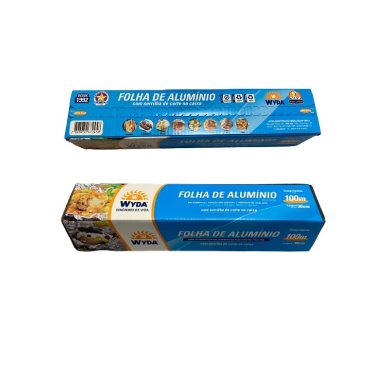 Papel Alumínio Rolo 30cm x 100 metros com Serrilha