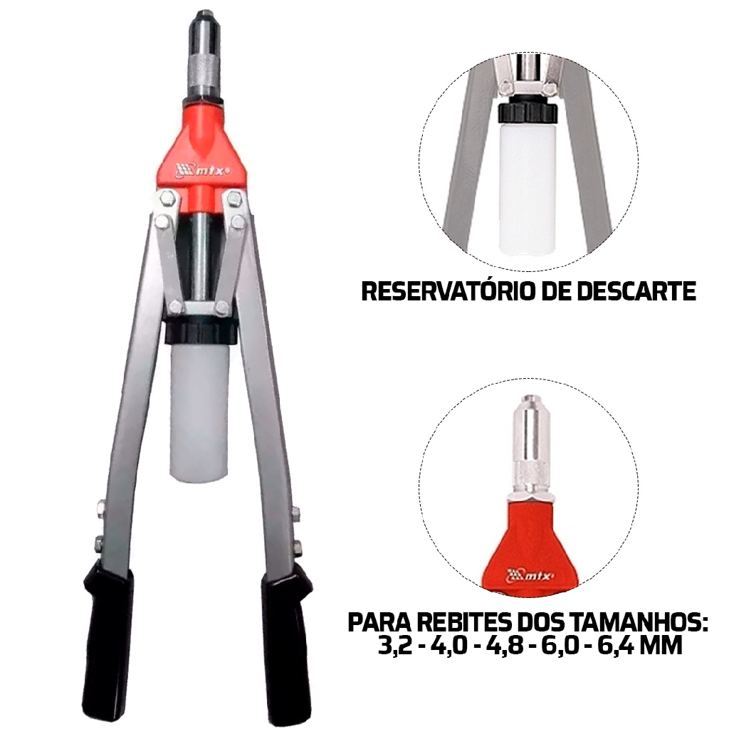 Rebitadeira Manual Profissional Alicate Rebitador Mtx em Oferta na Shopee