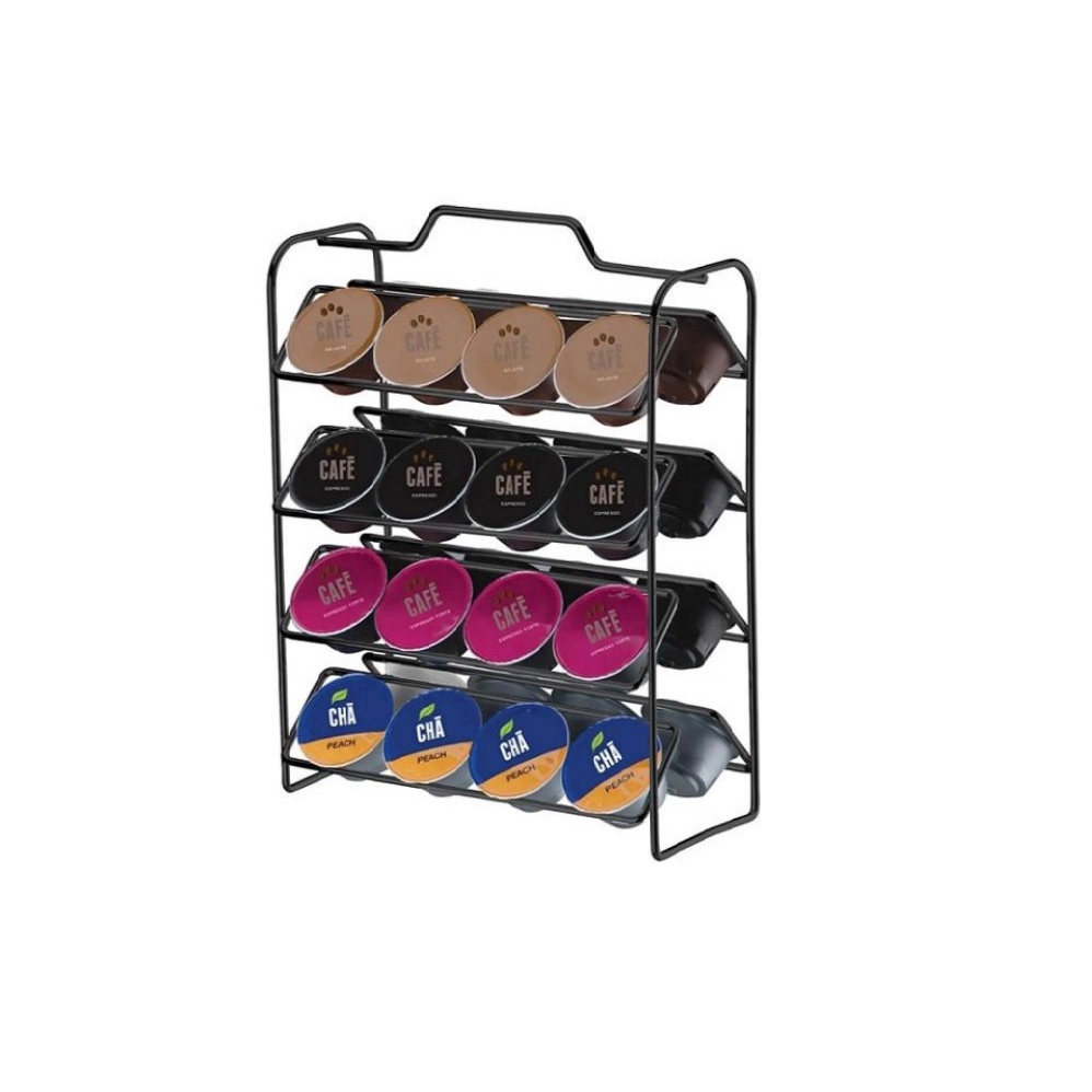 Suporte Porta 32 Cápsulas Café Dolce Gusto em Aço Cor Preta em Oferta na Shopee