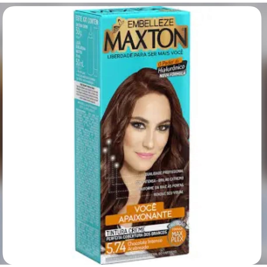 Tintura Maxton 5.74 Chocolate Intenso Acobreado Embelleze