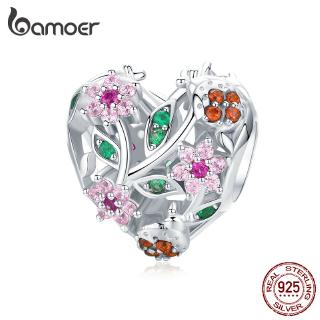 Pulseira Bamoer Fashion Charm 925 Prata Fit Original A Ladybug