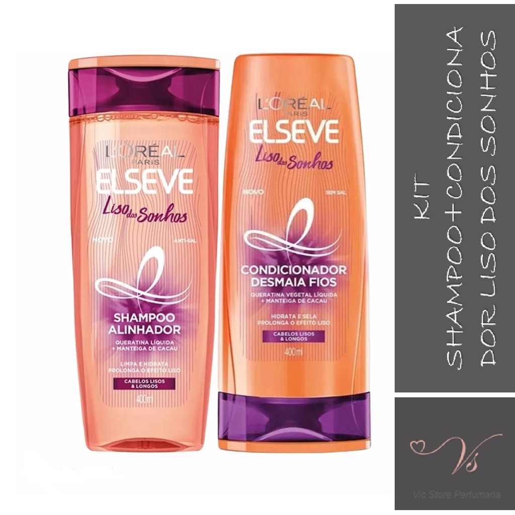 Kit Liso dos Sonhos Elseve - Shampoo 400ml + Condicionador 400ml