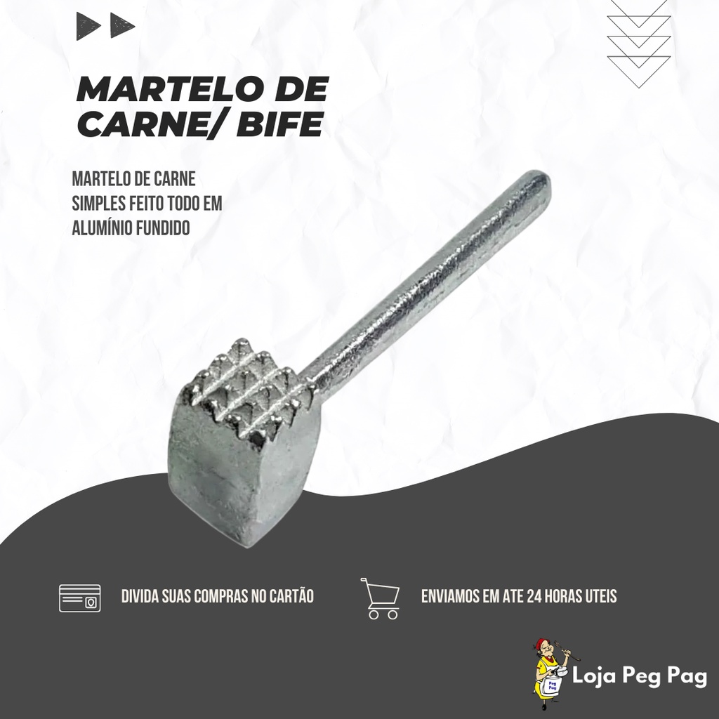 Martelo De Carne Em Alumínio Fundido Quadrado em Oferta na Shopee
