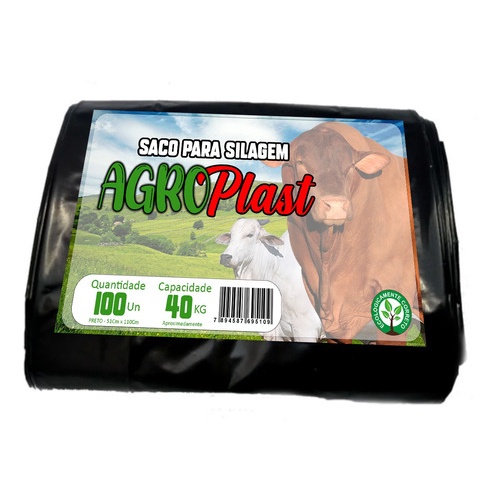 Saco De Silagem 51x110 200 Micras Pacote Com 100 Unidades
