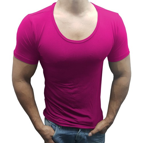 Kit Com 7 Camisetas Masculina Gola Canoa Manga Curta