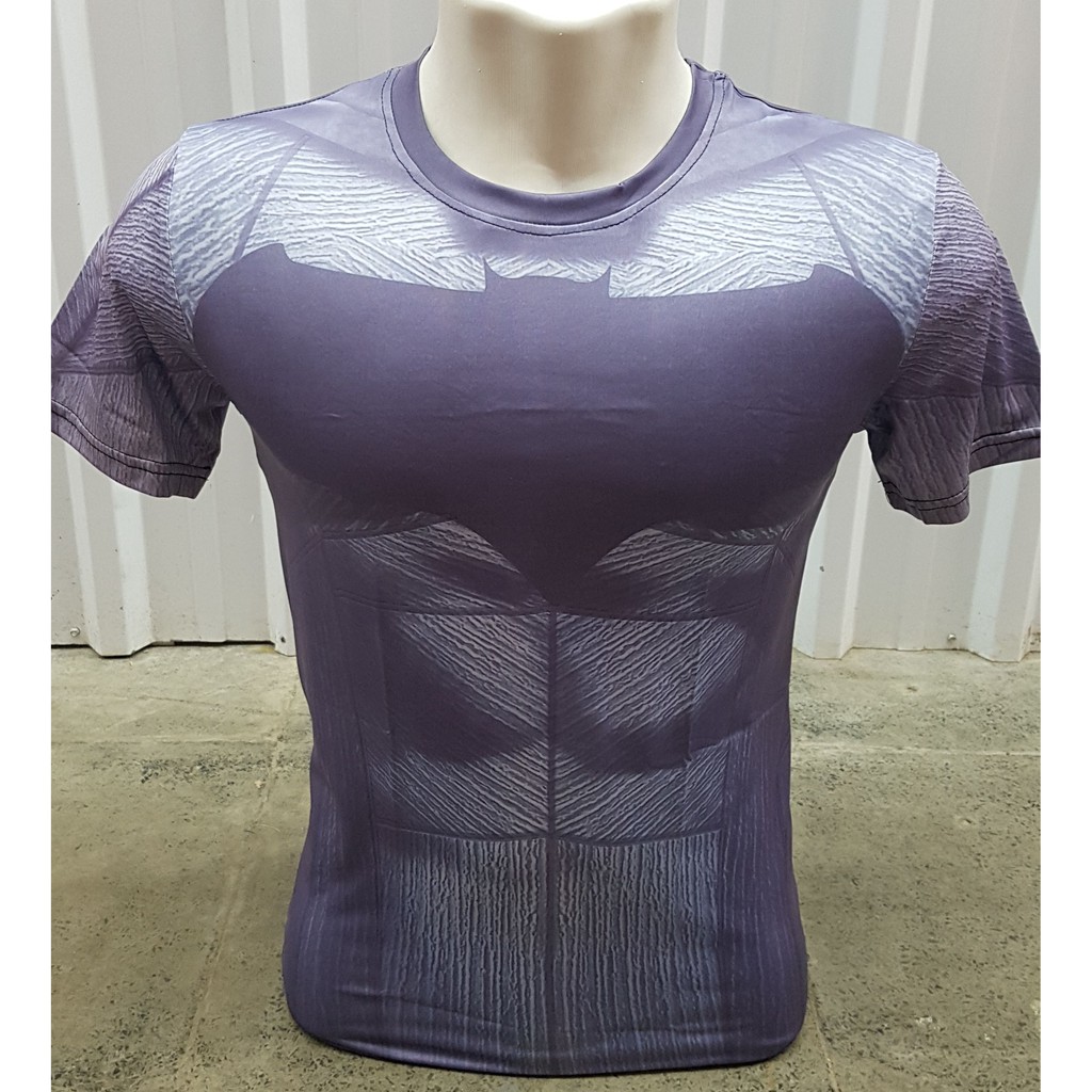 Camisa Compressão Batman Modelo 1 Rash Guard  Manga Curta Pronta Entrega No Brasil