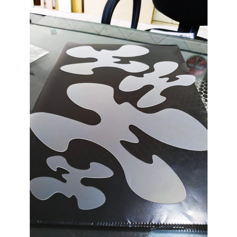 Stencil para aerografias e pinturas estilo Chamas e fogo