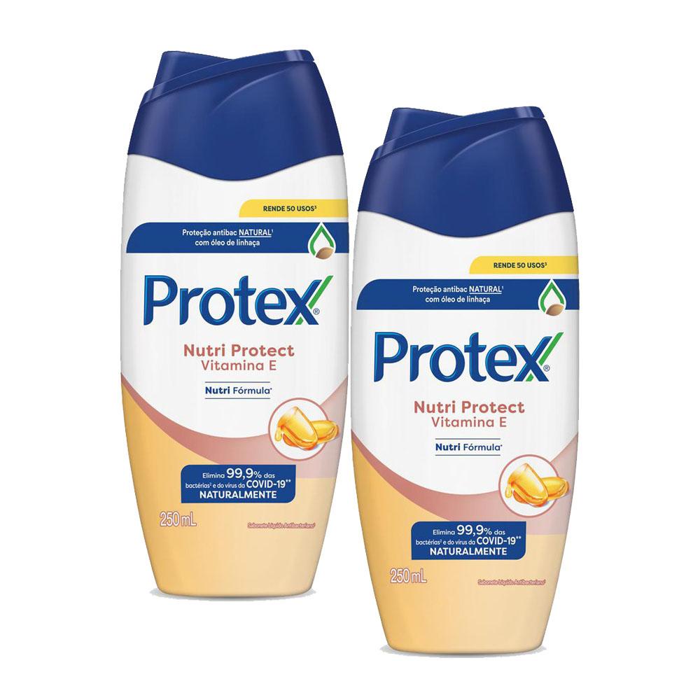 Kit 2 Sabonetes Líquido Protex Nutri Protect Vitamina E 250ml em Oferta na Shopee