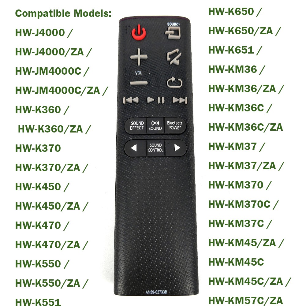 Nova Substituição AH59-02733B Para Controle Remoto Do Sistema Samsung SoundBar H