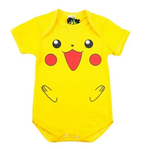 Body Infantil Pikachu Pokemon Roupa Para Bebe Shopee Brasil