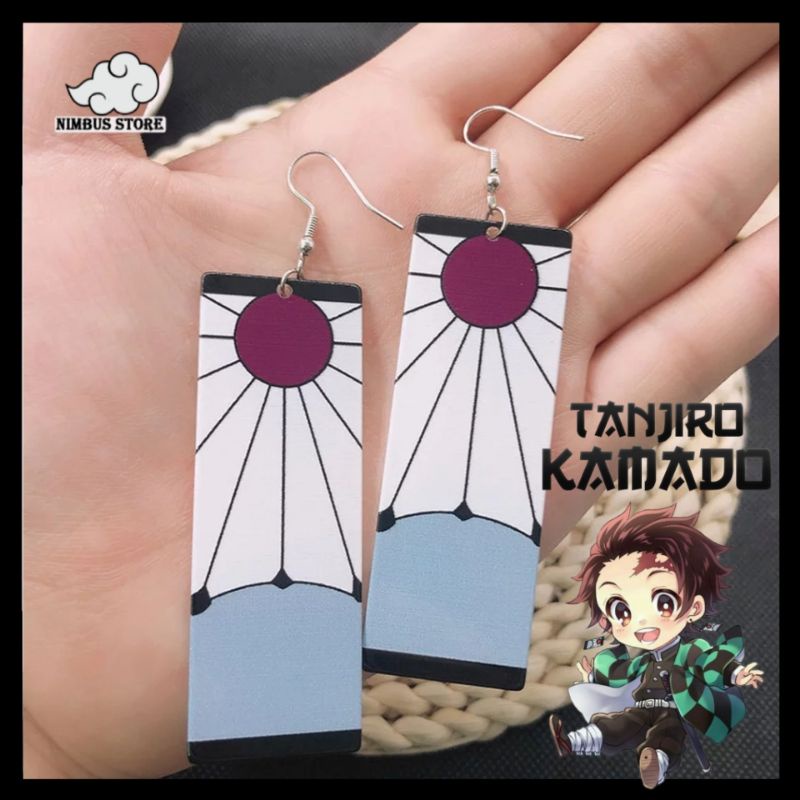 Brinco Hanafuda Tanjiro Kamado Kimetsu no Yaiba (Demon Slayer) | Shopee ...
