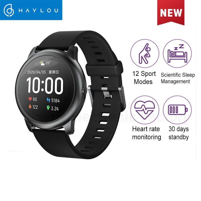 Smartwatch Haylou LS05 Solar à Prova d’Água IP68 para iOS/Android